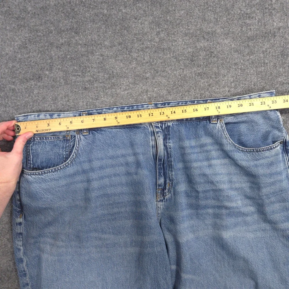 Madewell Jeans‎ Womens 24W Blue Superwide-Leg Whiskered Billings Wash Denim